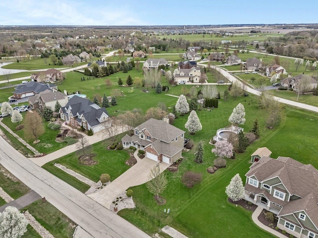 bird's eye view with a residential view