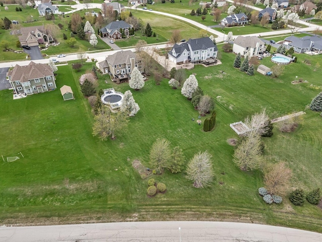 bird's eye view with a residential view