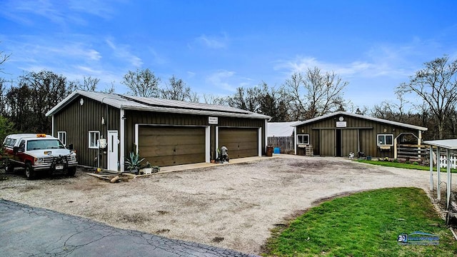 8400 Howe Rd, Wonder Lake, IL 60097 - detached garage featuring dirt driveway