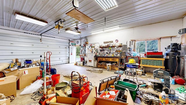 8400 Howe Rd, Wonder Lake, IL 60097 - garage with a workshop area