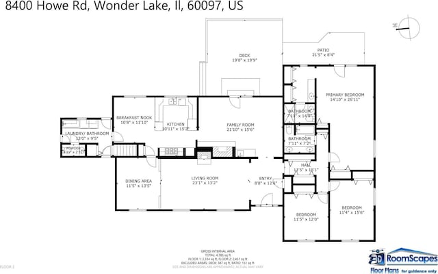 8400 Howe Rd, Wonder Lake, IL 60097 - plan