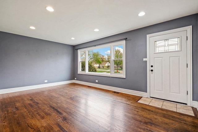5932 107th Pl, Chicago Ridge, IL 60415 - entrance foyer with baseboards, recessed lighting, and wood finished floors