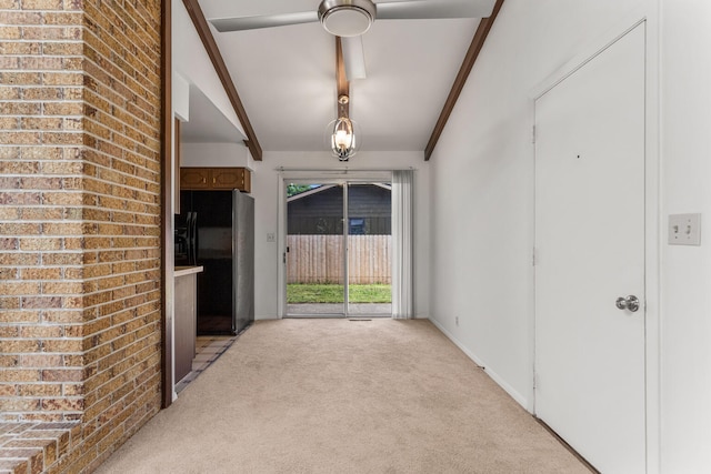 1204 Harrington Dr, Champaign, IL 61821 - entrance foyer with light carpet and brick wall