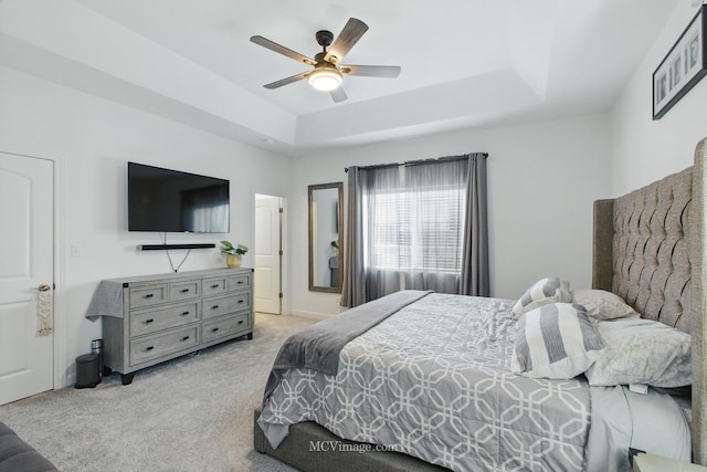 8566 S 83rd Ave, Hickory Hills, IL 60457 - carpeted bedroom featuring a ceiling fan and a raised ceiling