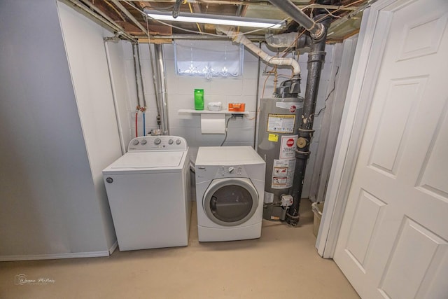 1315 Dellmar Ave, Joliet, IL 60435 - laundry room featuring gas water heater, independent washer and dryer, and laundry area