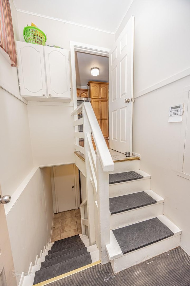1315 Dellmar Ave, Joliet, IL 60435 - stairway featuring tile patterned flooring