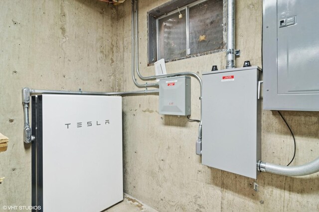 utility room with electric panel
