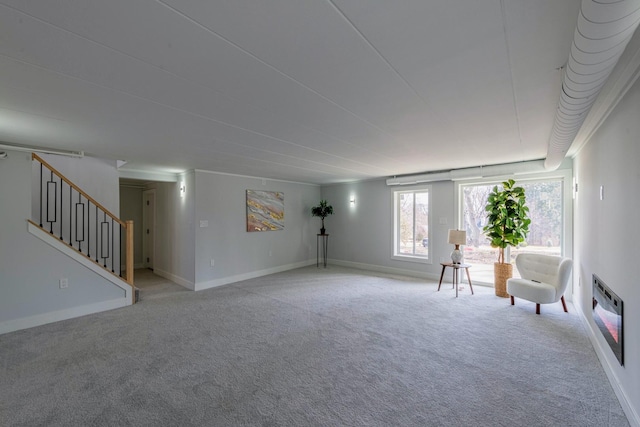 1022 Beau Brummel Dr, Sleepy Hollow, IL 60118 - unfurnished room featuring baseboards, stairs, and carpet