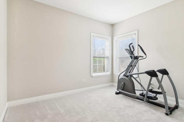 1461 S Candlestick Way, Waukegan, IL 60085 - workout area with baseboards and carpet flooring