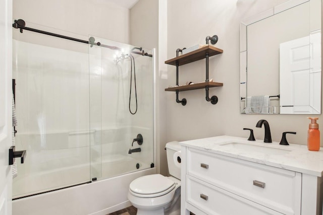 1461 S Candlestick Way, Waukegan, IL 60085 - bathroom with bath / shower combo with glass door, toilet, and vanity