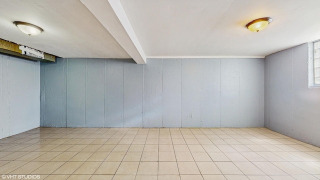 view of finished below grade area