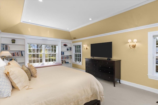 1300 Hackberry Ln, Winnetka, IL 60093 - carpeted bedroom featuring baseboards, crown molding, and recessed lighting