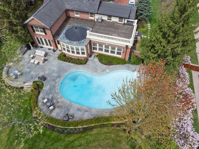 1300 Hackberry Ln, Winnetka, IL 60093 - rear view of property with a patio, french doors, and roof with shingles