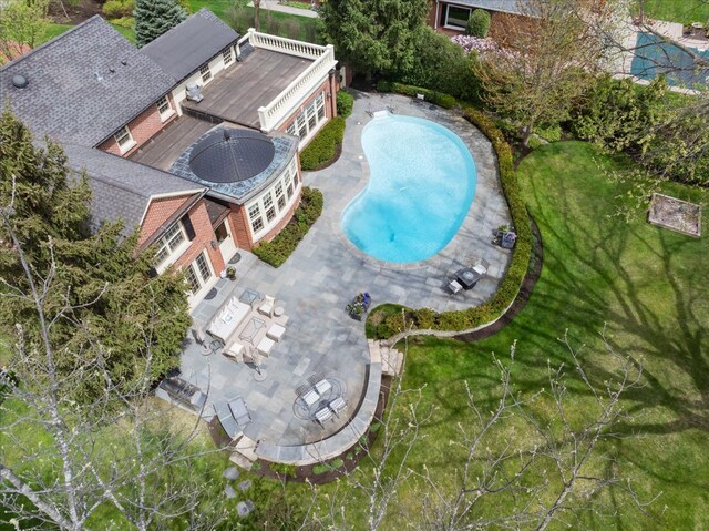1300 Hackberry Ln, Winnetka, IL 60093 - view of subject property featuring a pool