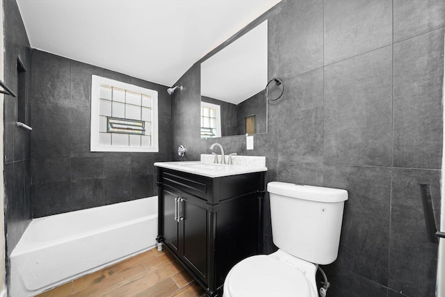 10617 S Wentworth Ave, Chicago, IL 60628 - full bathroom with  shower combination, vanity, and wood finished floors