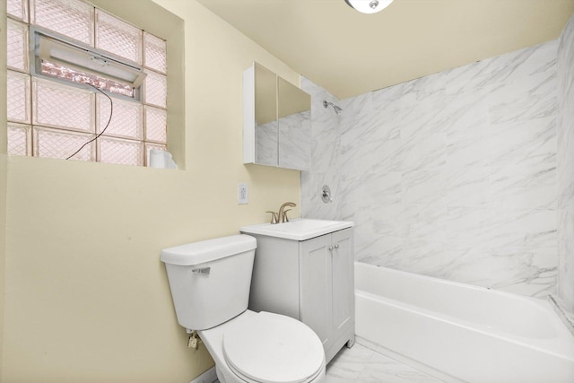 10617 S Wentworth Ave, Chicago, IL 60628 - bathroom with bathing tub / shower combination, marble finish floors, and vanity