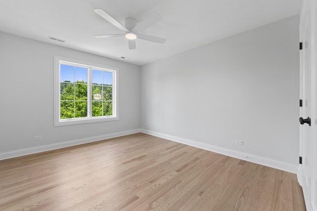 7213 Daybreak Ln, Long Grove, IL 60060 - unfurnished room with light wood-style flooring, baseboards, and ceiling fan