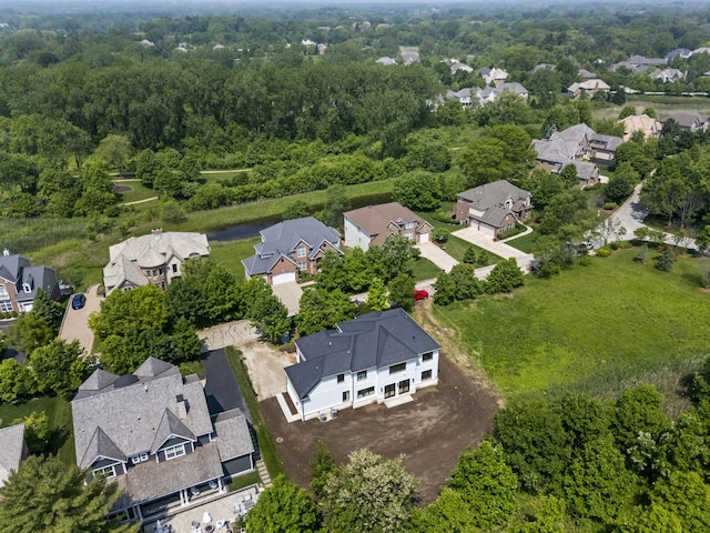 7213 Daybreak Ln, Long Grove, IL 60060 - aerial view of property's location featuring nearby suburban area and a heavily wooded area