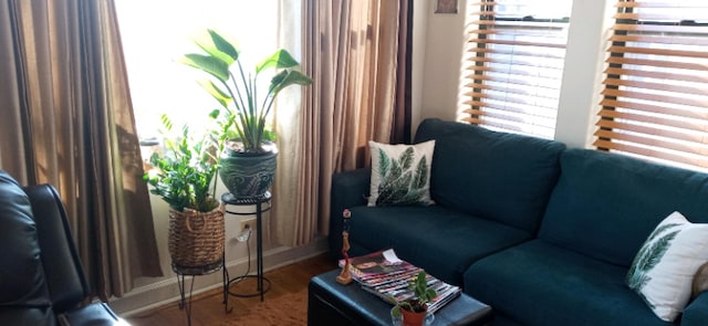 7308 S Yates Blvd Unit 1, Chicago, IL 60649 - living area with baseboards and wood finished floors
