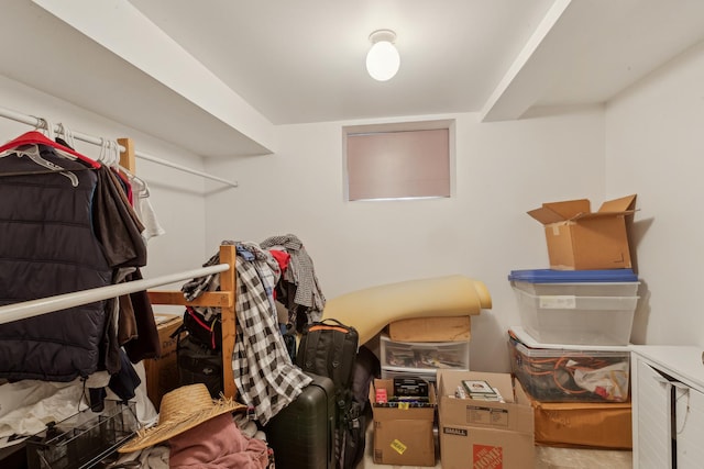 view of storage area