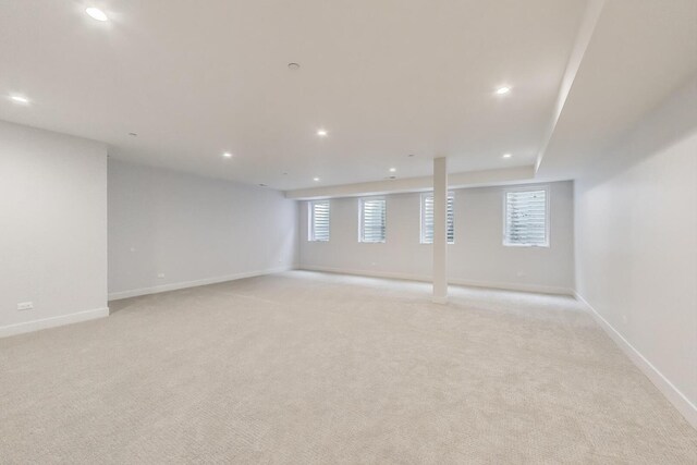 7302 Ponto Ct, Morton Grove, IL 60053 - spare room with recessed lighting, light colored carpet, baseboards, and plenty of natural light