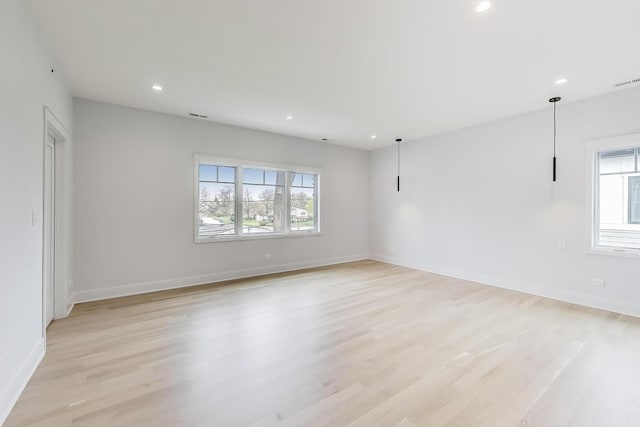 7302 Ponto Ct, Morton Grove, IL 60053 - empty room with light wood-type flooring, recessed lighting, and baseboards