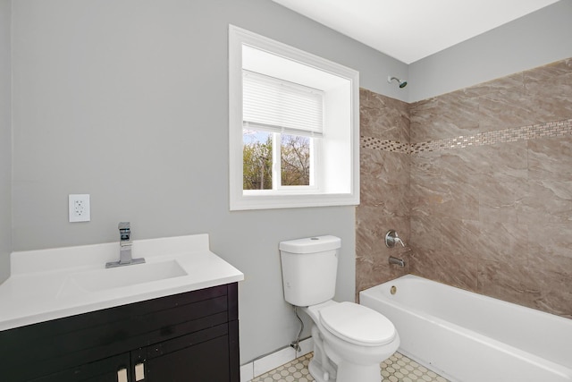 16460 Wood St, Markham, IL 60428 - bathroom featuring shower / bathing tub combination, vanity, and toilet
