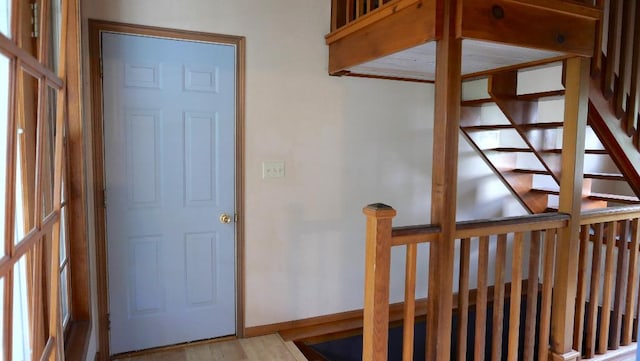 2346 W Longhollow Rd, Elizabeth, IL 61028 - foyer with light wood-style flooring and baseboards