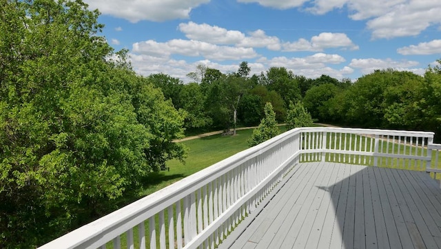 2346 W Longhollow Rd, Elizabeth, IL 61028 - wooden deck with a lawn