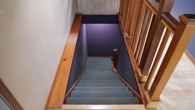 2346 W Longhollow Rd, Elizabeth, IL 61028 - stairs featuring baseboards