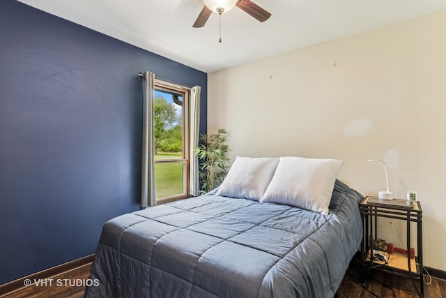 62 Foxhurst Ln, Newark, IL 60541 - bedroom featuring wood finished floors and ceiling fan
