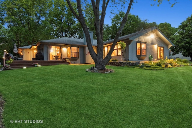 62 Foxhurst Ln, Newark, IL 60541 - rear view of property featuring a yard