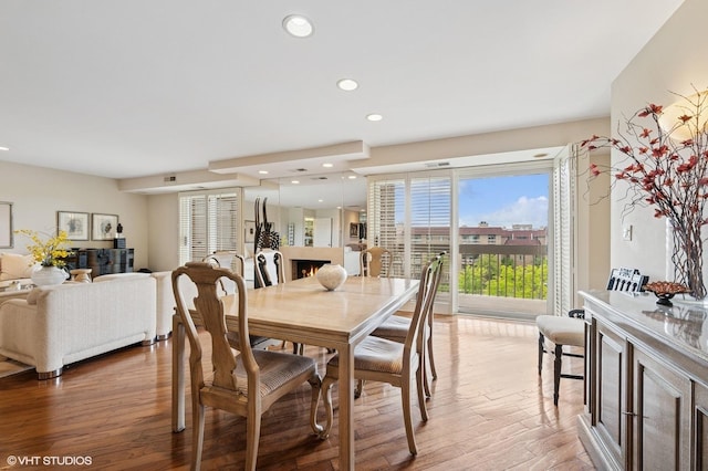 1220 Rudolph Rd Unit 5F, Northbrook, IL 60062 - dining room with light wood-type flooring and recessed lighting