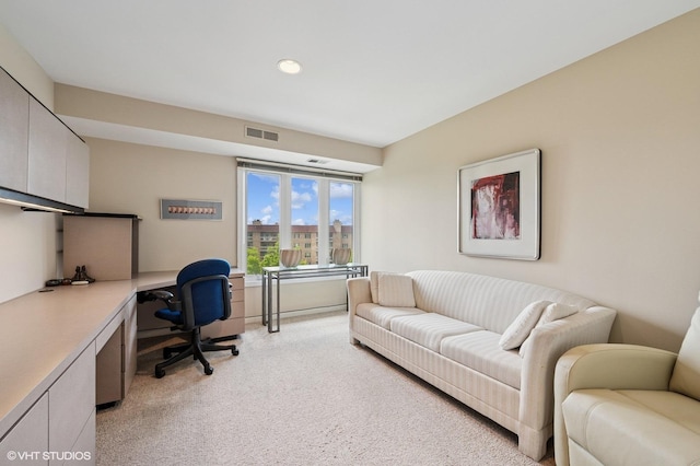 1220 Rudolph Rd Unit 5F, Northbrook, IL 60062 - home office featuring light colored carpet and recessed lighting