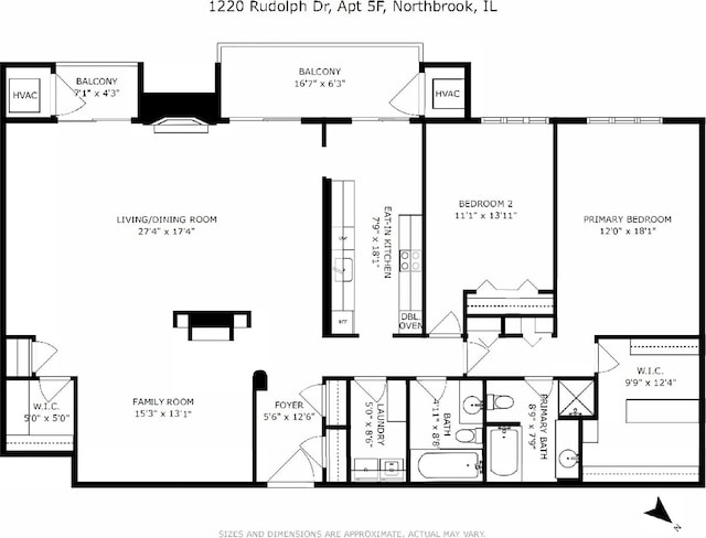 1220 Rudolph Rd Unit 5F, Northbrook, IL 60062 - home floor plan