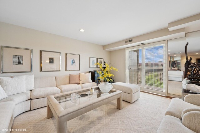 1220 Rudolph Rd Unit 5F, Northbrook, IL 60062 - living room with recessed lighting