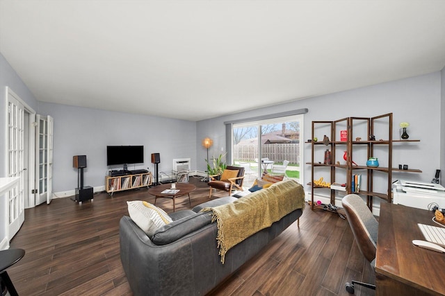 living room featuring wood finished floors