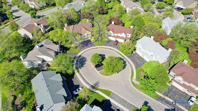 aerial perspective of suburban area