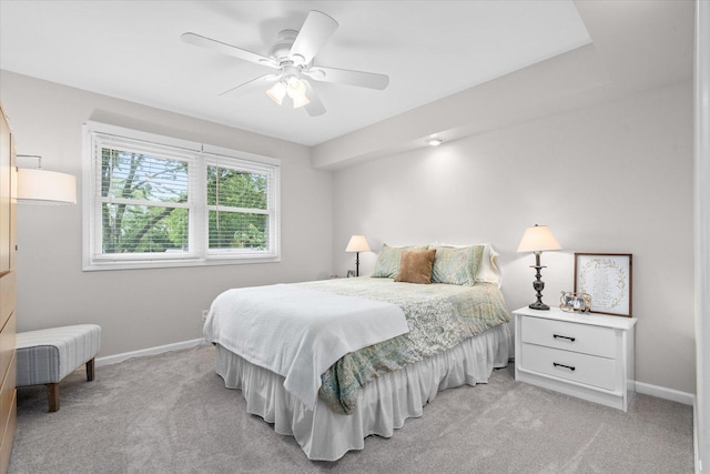 1088 Alameda Dr, Aurora, IL 60506 - bedroom featuring light colored carpet and ceiling fan