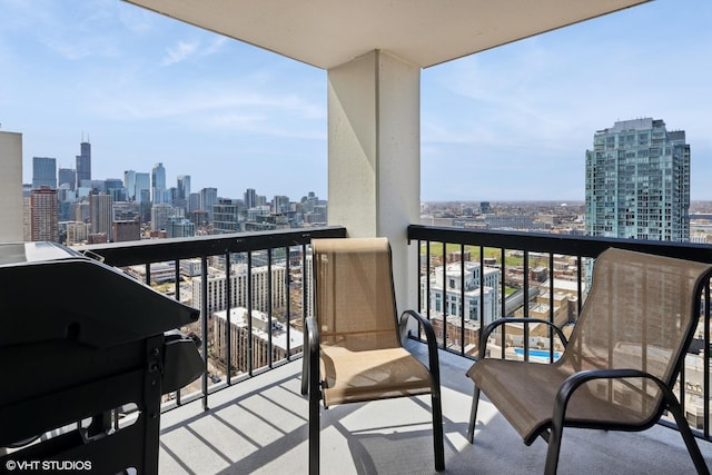 1122 N Clark St Unit 3501, Chicago, IL 60610 - balcony with a city view