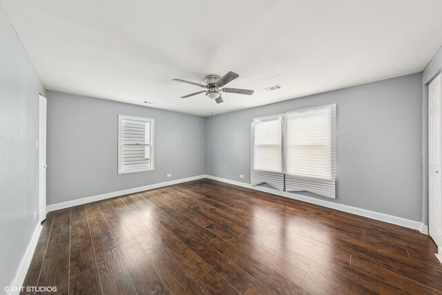 509 W 81st St, Chicago, IL 60620 - unfurnished room with a ceiling fan, baseboards, and wood finished floors