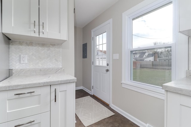 entryway with baseboards