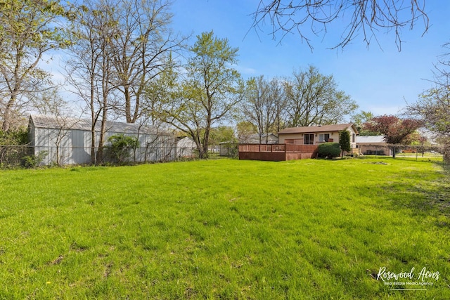 510 W 3rd St, Braidwood, IL 60408 - view of yard featuring fence and a deck