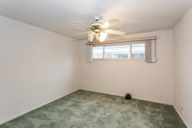6624 N Kenneth Ave, Lincolnwood, IL 60712 - empty room with baseboards, carpet flooring, and a ceiling fan
