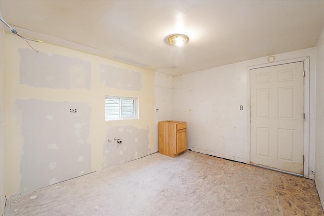 view of spare room