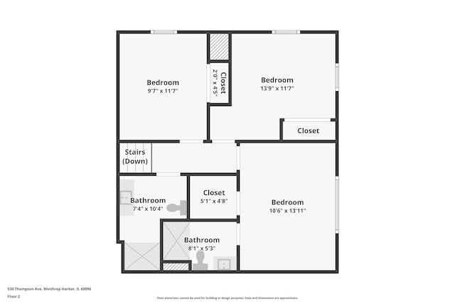 530 Thompson Ave, Winthrop Harbor, IL 60096 - floor plan