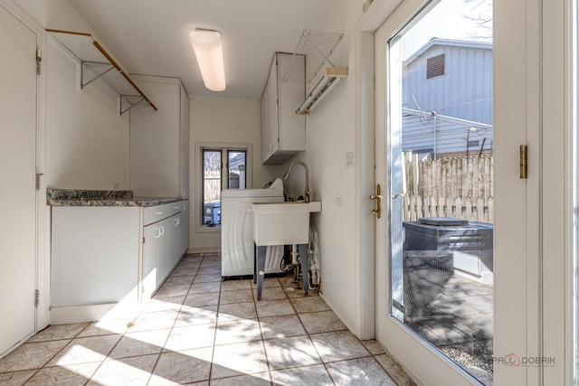 washroom featuring visible vents and laundry area