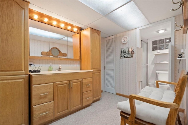bathroom featuring toilet and vanity