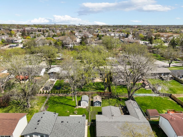 aerial view featuring a residential view