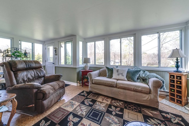 sunroom with a healthy amount of sunlight